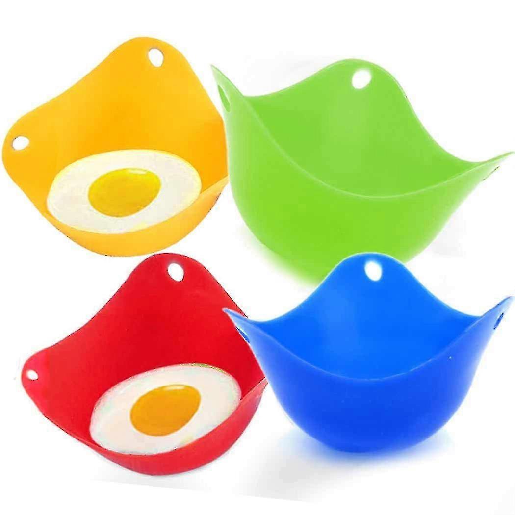 Egg Poachers (set Of 4) For Cooking Poached Eggs, Silicone Egg Poacher, Poached Egg Pods, Egg Cooker