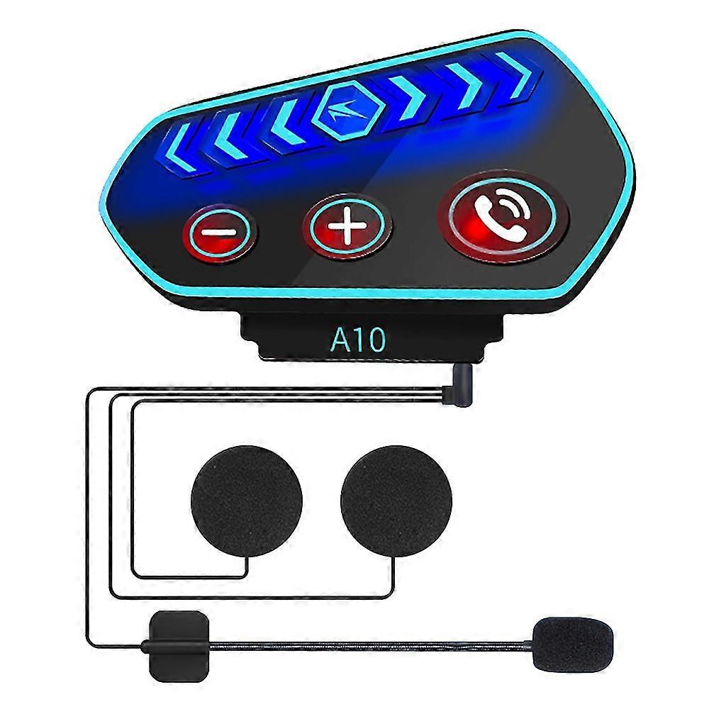 Motorcycle Bluetooth 5.0 Helmet Intercom Wireless Hands-free Telephone Call Kit Stereo Interphone A