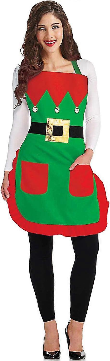 Christmas Elf Fabric Apron for Teens and Adults, One Size Fits Most