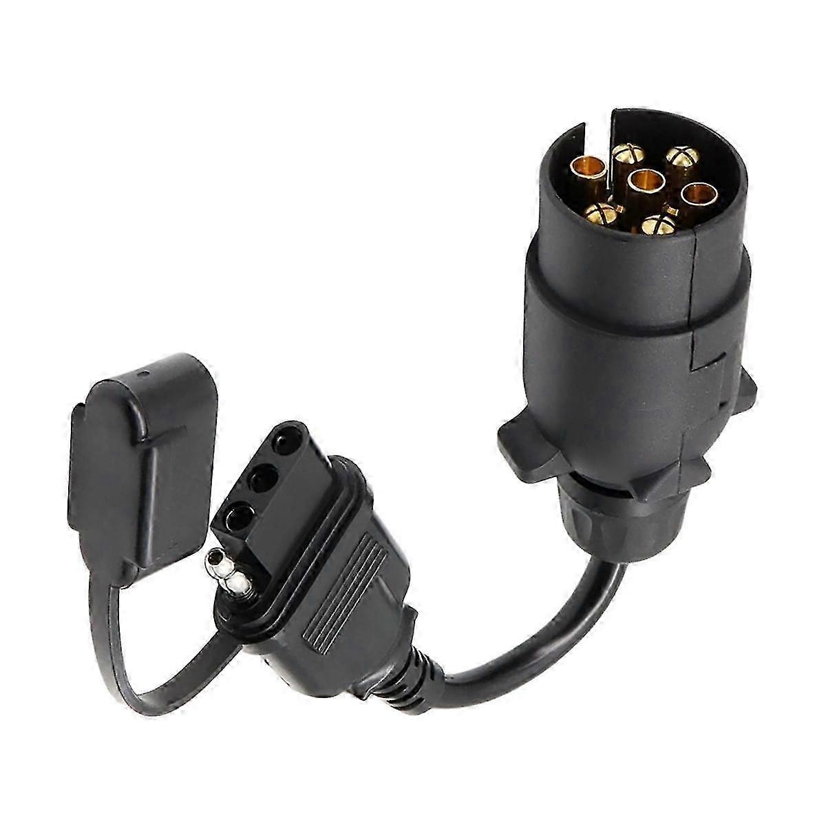 US 4-Way Flat To European 13-Pin Trailer Light Adapter | Plug & Play Converter For Caravans & Boat Trailers