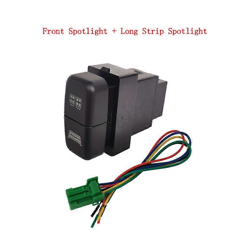 1pc Dual Key Switch Dual Switch Fog Lights Fan Spotlight Tank Headlight Switch Button for Mitsubishi LancerEX Pajero V73 V93 V97