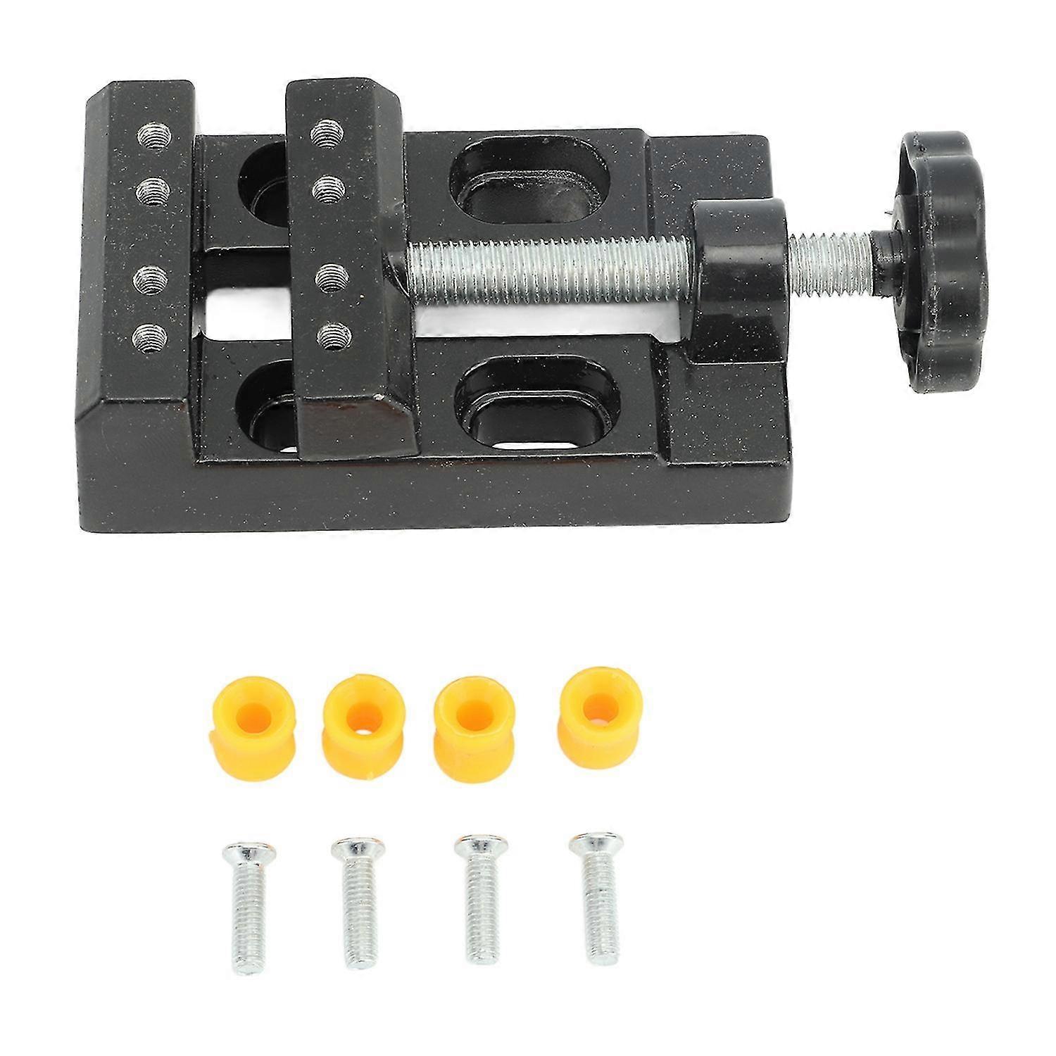 Mini Bench Vice Clamp Aluminum Alloy Mini Flat Clamp Opening Parallel Table Vise compatible with DIY