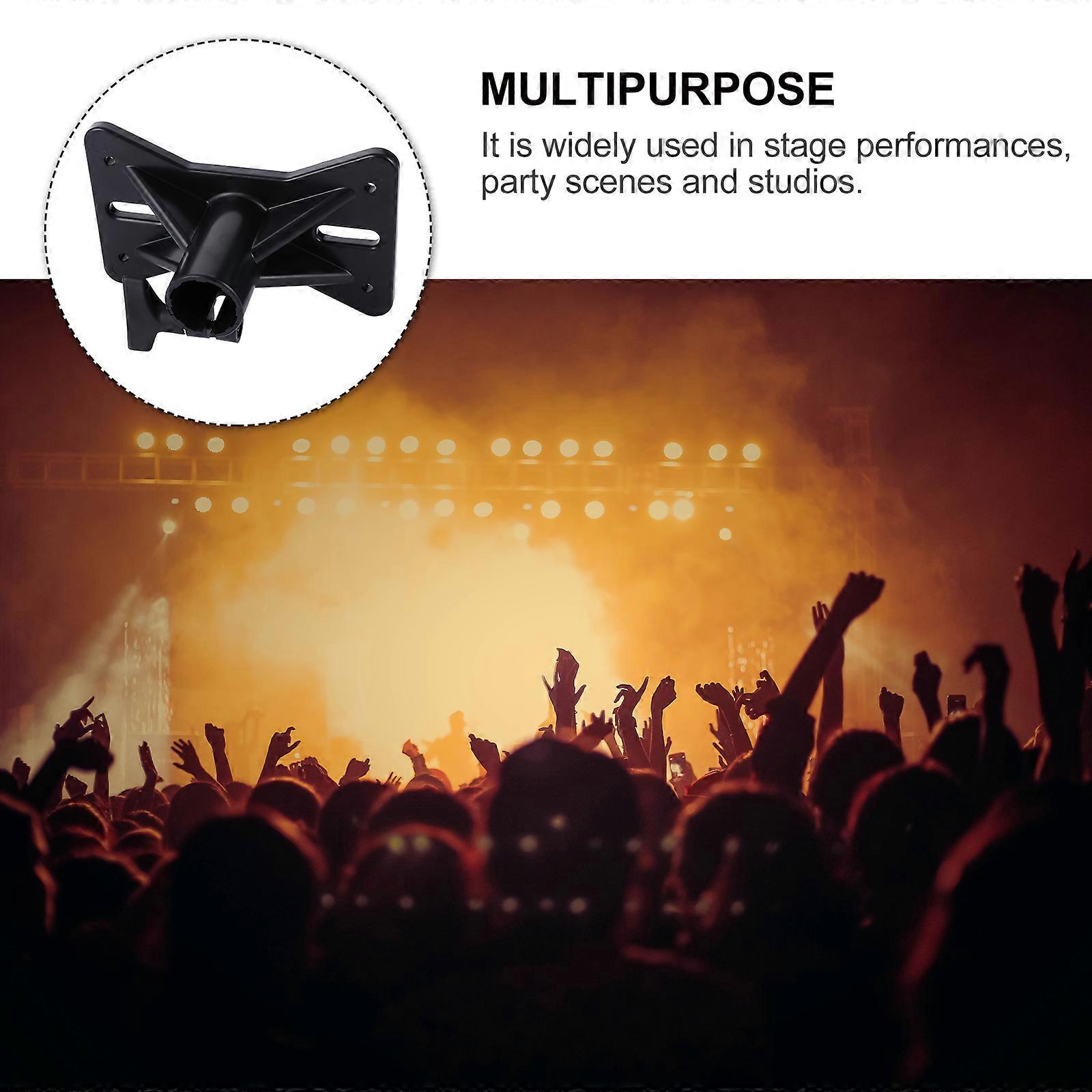 Exterior Speaker Mounting Bracket Insert Mount Cabinet Stand for Stage (Black)
