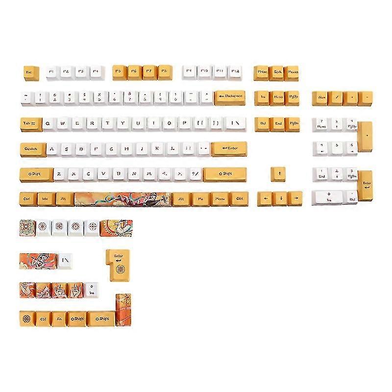 124keys Oem Profile Custom Keycap Pbt Dye Sublimation For Gk61 Sk61 Tkl87 108