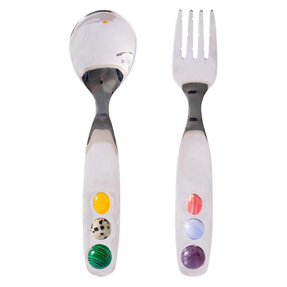 Stainless Steel Set Dessert Spoons and Forks Mini Coffee Spoon Salad Fork Candy Cake Fork Salad App