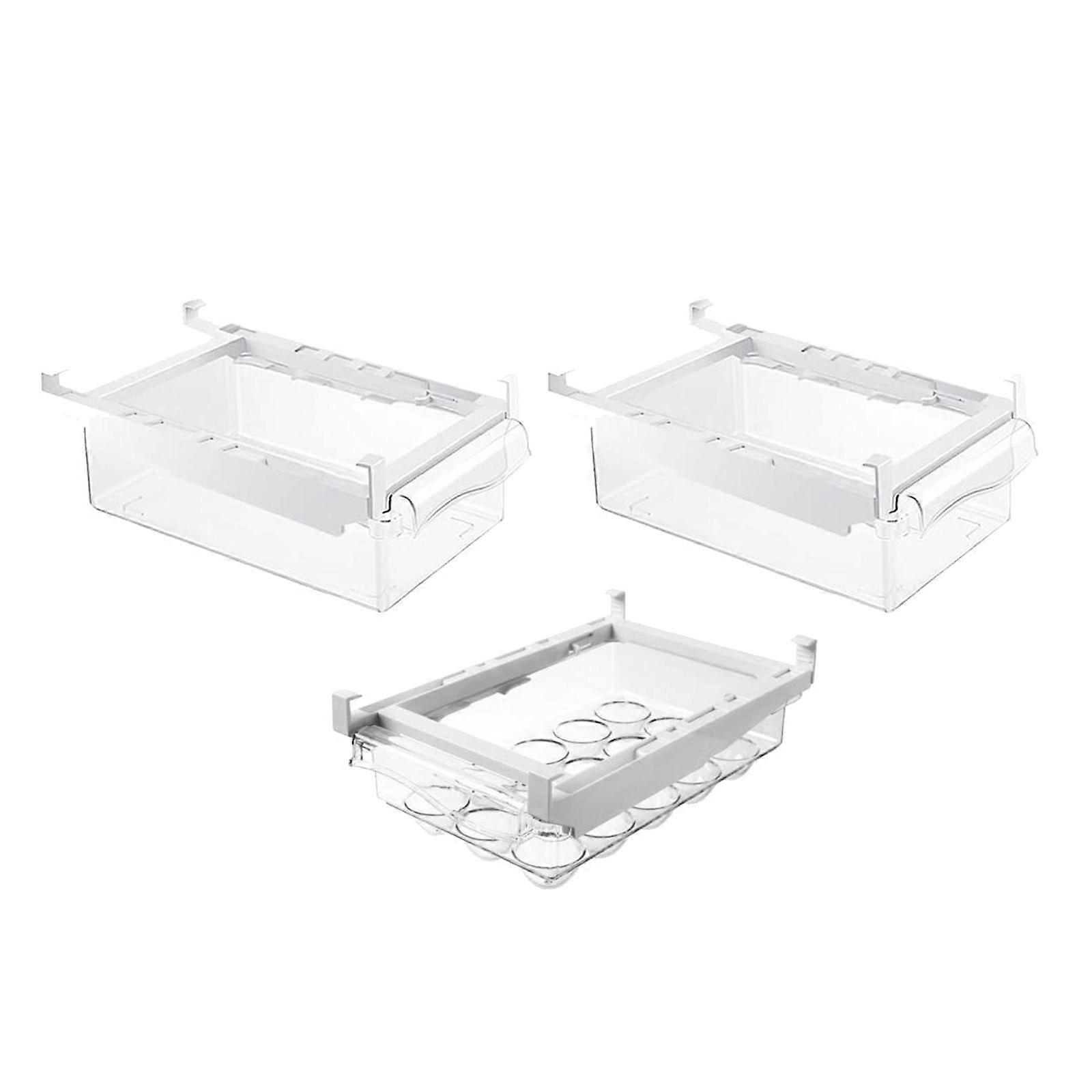 Refrigerator Drawer Organizer Fridge Shelf Holder Eggs Vegetable Storage Box