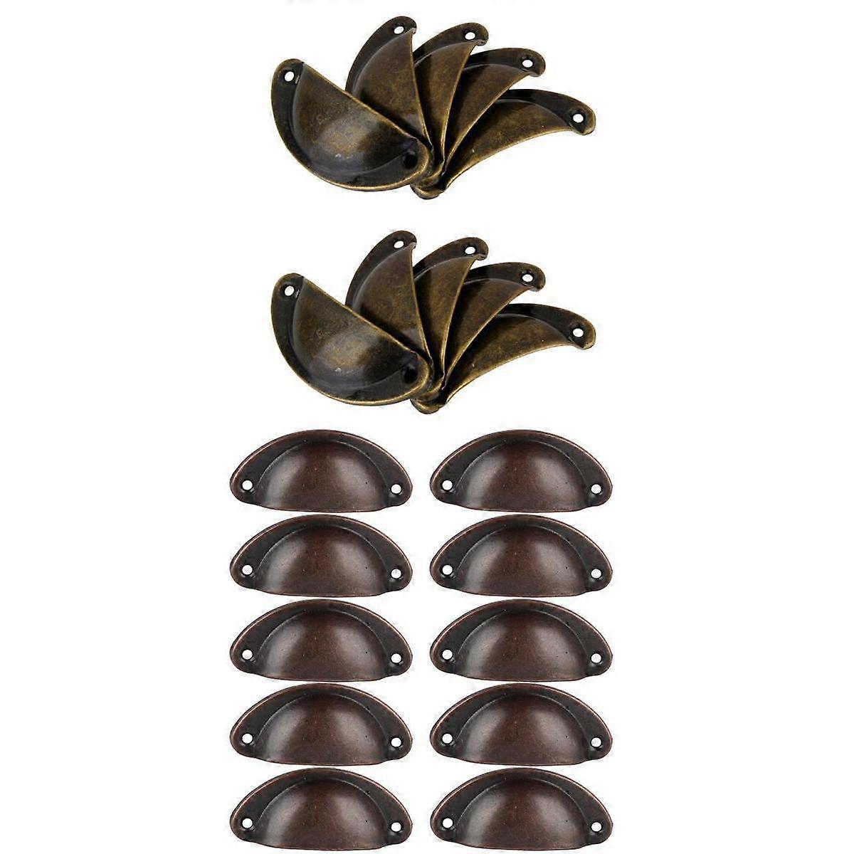 20pc Vintage Kitchen Drawer Cabinet Door Pull Handle Shell with Screws