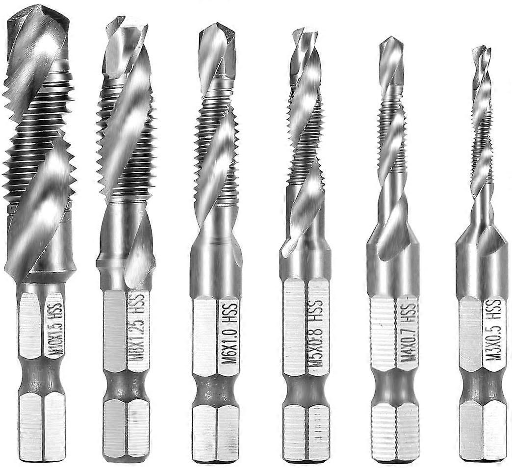 HSS Countersink Tap Drill Bit 6pcs
