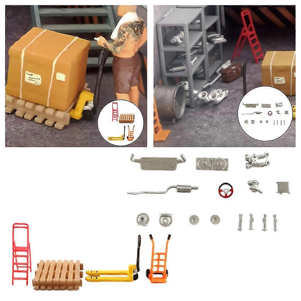 Layout da loja de reparos Diorama Model Acessório