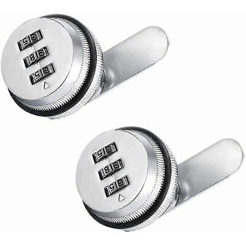 Combination Security Locks with Password Code for Security of Boxes, Drawers, Mailboxes, Doors, Furniture Silver 2 Pack