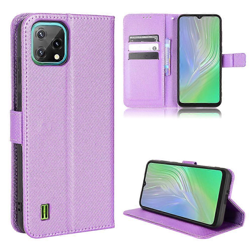 Compatible with Blackview A55 Wallet Case Diamond Pattern Pu Leather Cover With Magnetic Closure Card Slots