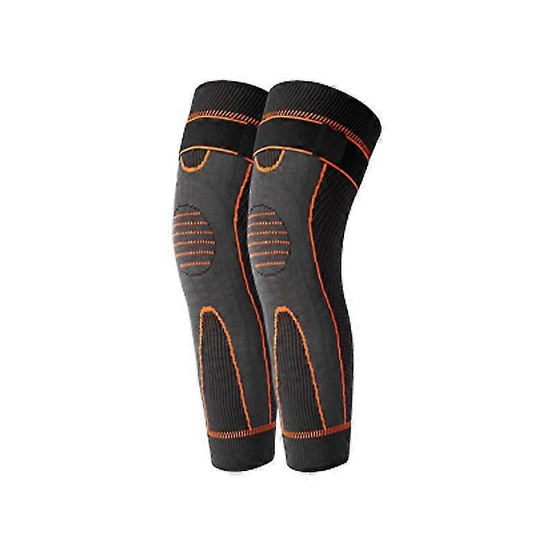1pair Leg Sleeves For Men Basketball, Compression Leg Sleeves With Elastic Straps For Knee Joint Pain Relif