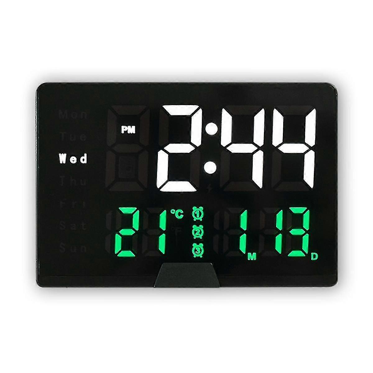 Luminous Digital Alarm Clock Led Electronic Clock Black