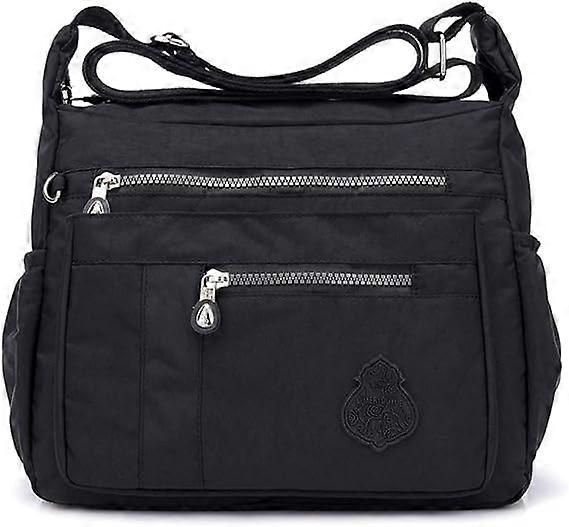 Axelremsväska för kvinnor i nylon, vattentät axelväska, lättviktig axelväska