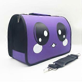 purple, Large Breathable Mesh Pet Carrier Bag with Mat, Oxford Cloth Take Out Portable Dog Bag