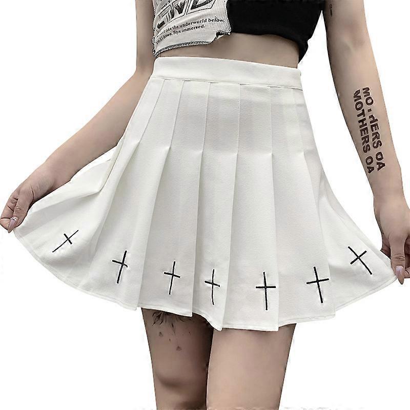 92493 pleated half length skirt Europe and America 2022 autumn and winter punk functional style a-word tactics high cold Korean small black skirt