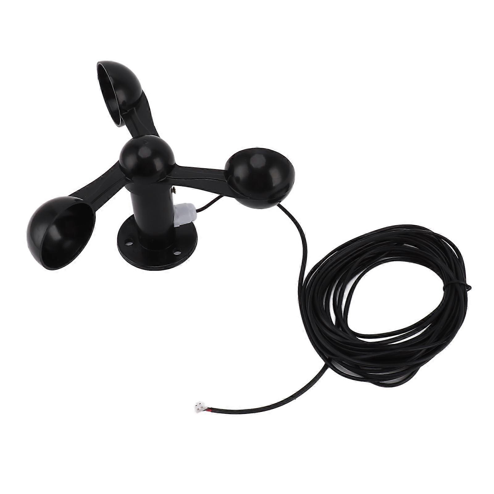 Anemometer Sensor Wind Speeds Cup with 8M Waterproof Cable 4cm Mounting Hole Anti Interference 3 Cups Wind Speed Detector compatible Outdoor 0?3.8v