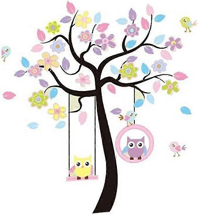 2pieces Owl & Tree Wall Decal Wall Sticker Sheet 60 * 90cm