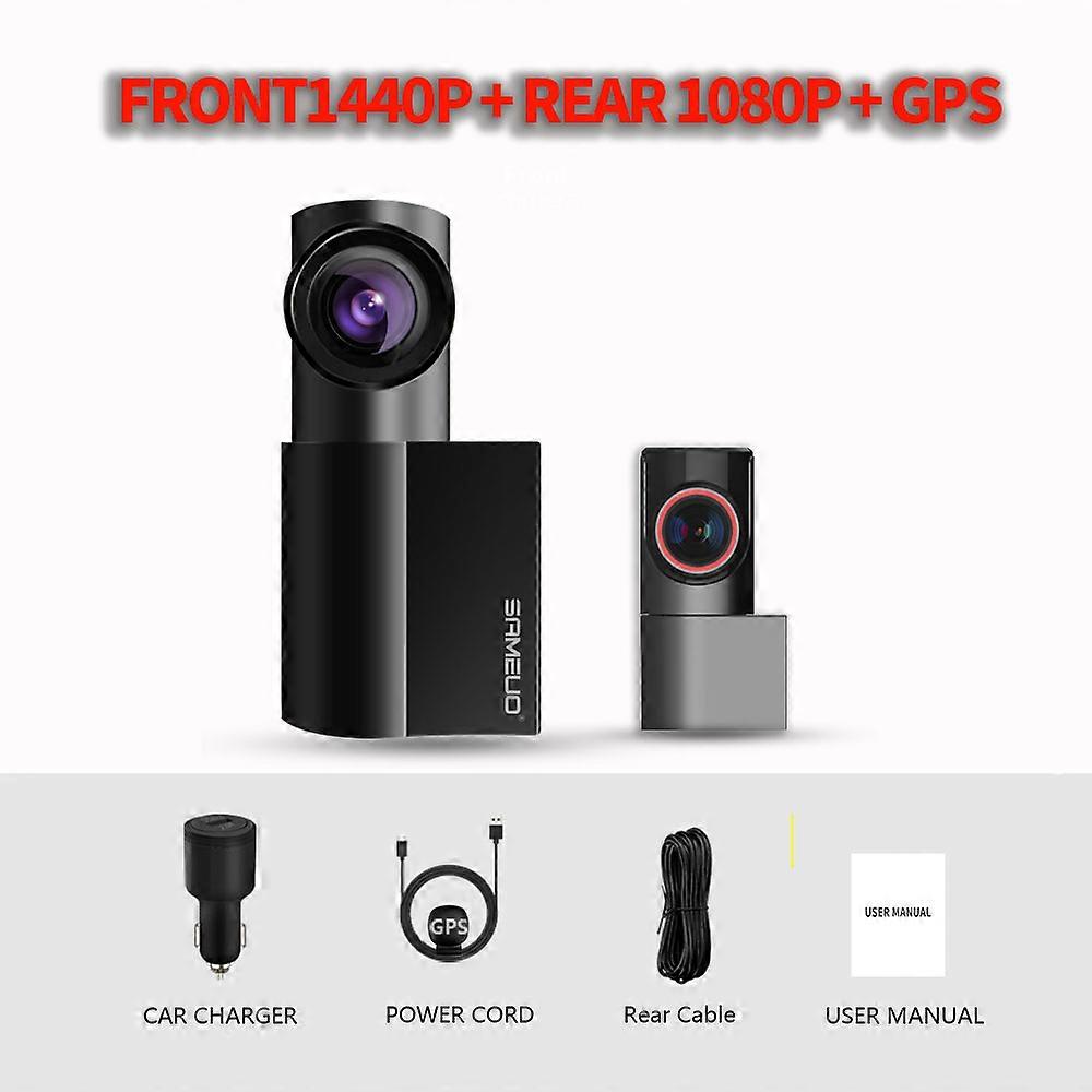 SAMEUO U800 Dash Cam WiFi GPS Dash Camera front and rear Mini Hidde full hd 1080P Super Night Vision DVR 360 Rotation for Cars