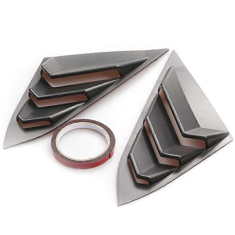Quarter Side Window Louvers Scoop Cover Vent for 16-20 Civic Rear Quarter Panel Side Vent Window Louver Car Modification