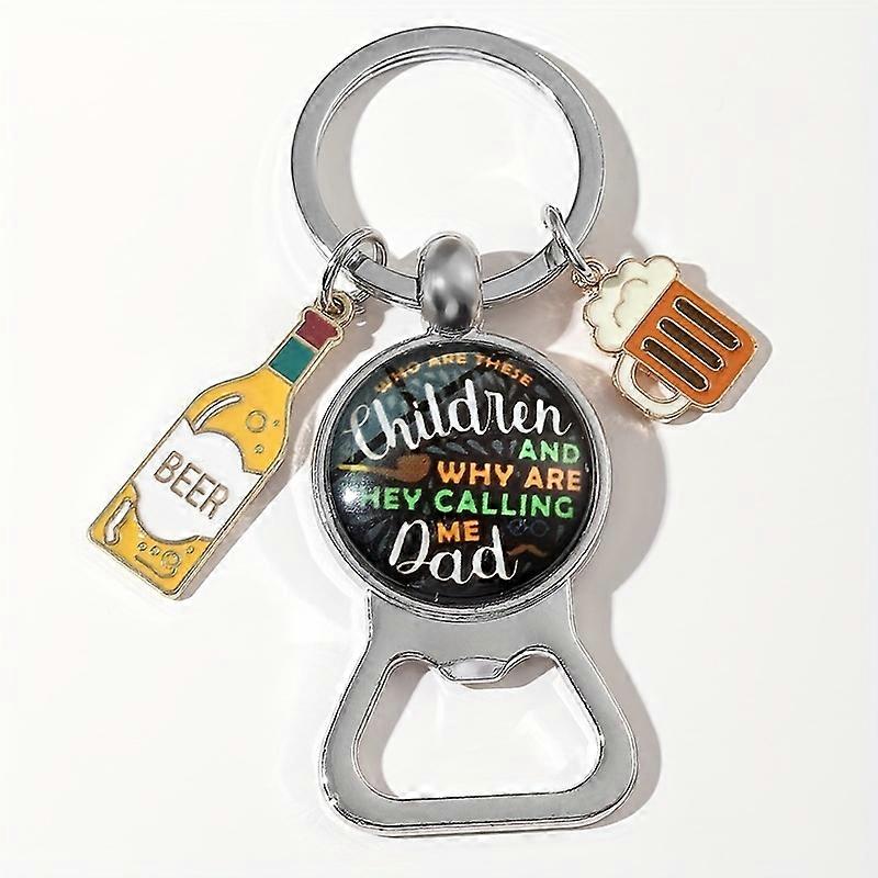 One Portable Beer Bottle Opener Keychain - Ultra-Compact, Efficient, Durable, and Stylish Accessory for Men - Perfect Fathers Day Gift or Any Occasion
