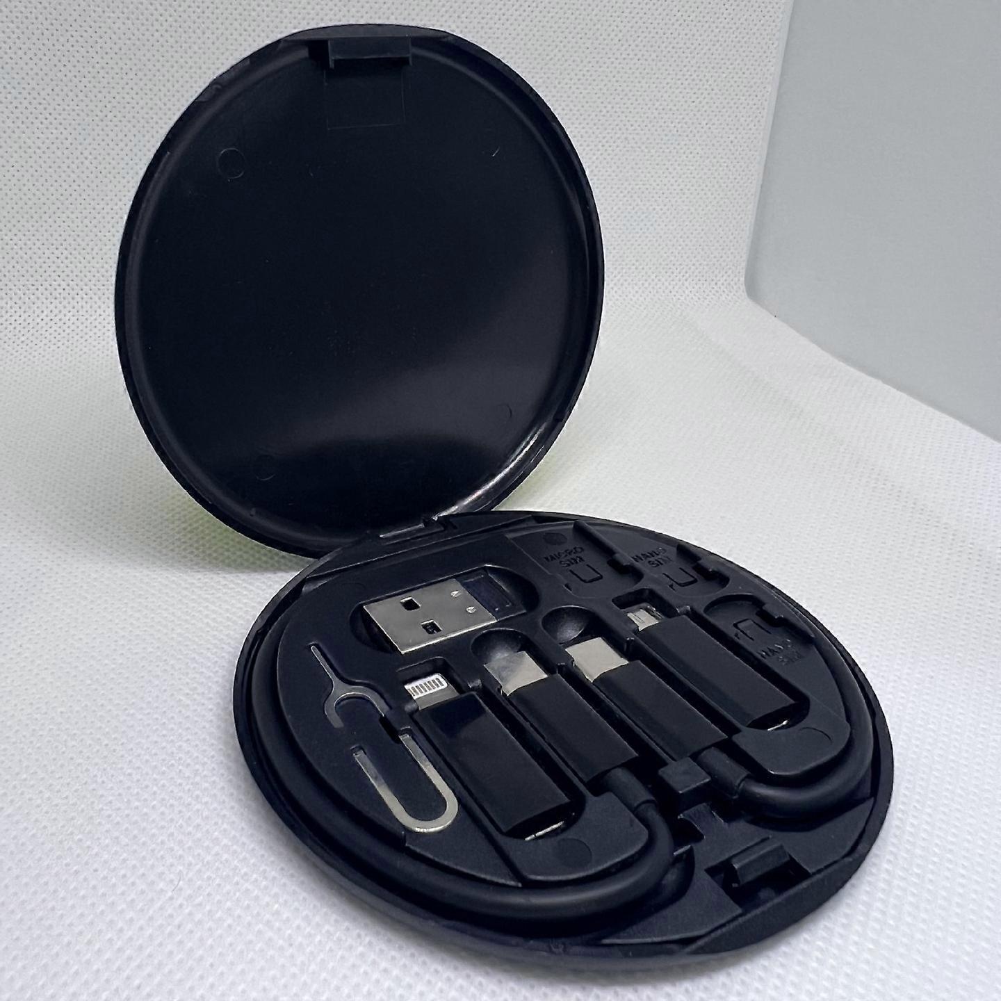 Multi USB Charging Adapter Cable Kit, USB C Conversion Set USB A & Type C To Male Micro/Type C/Lightning, Data Transfer, Card Storage, Tray Eject Pin,