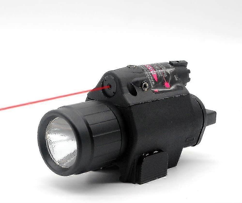 Led Flashlight With Snap Switch And 20mm Picatinny Rail Red