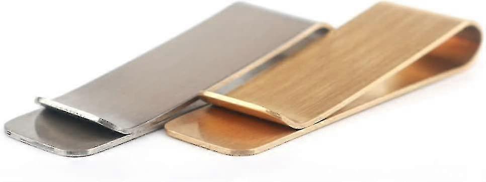 2pcs/set Multi-function Brass And Stainless Steel Metal Bookmark Clips