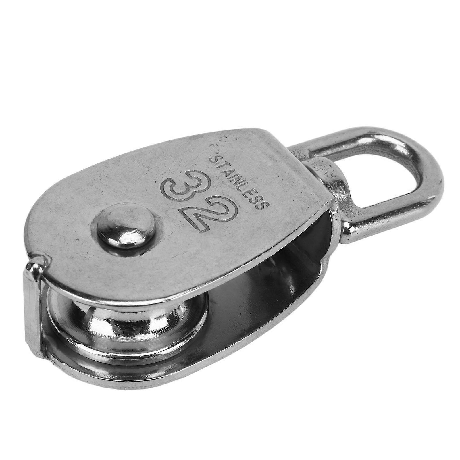 DTCY 2 Set Rotating Pulley Block 304 Stainless Steel Wire Single Sheaved Block Labor Saving for Household Fitness