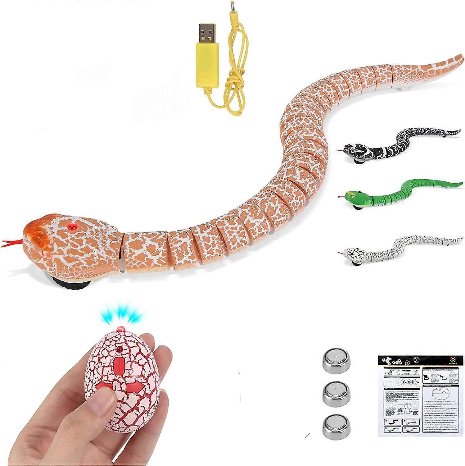 Fjernkontroll Snake Toy RC &Robot Elektrisk Snake leketøy Rask bevegelse