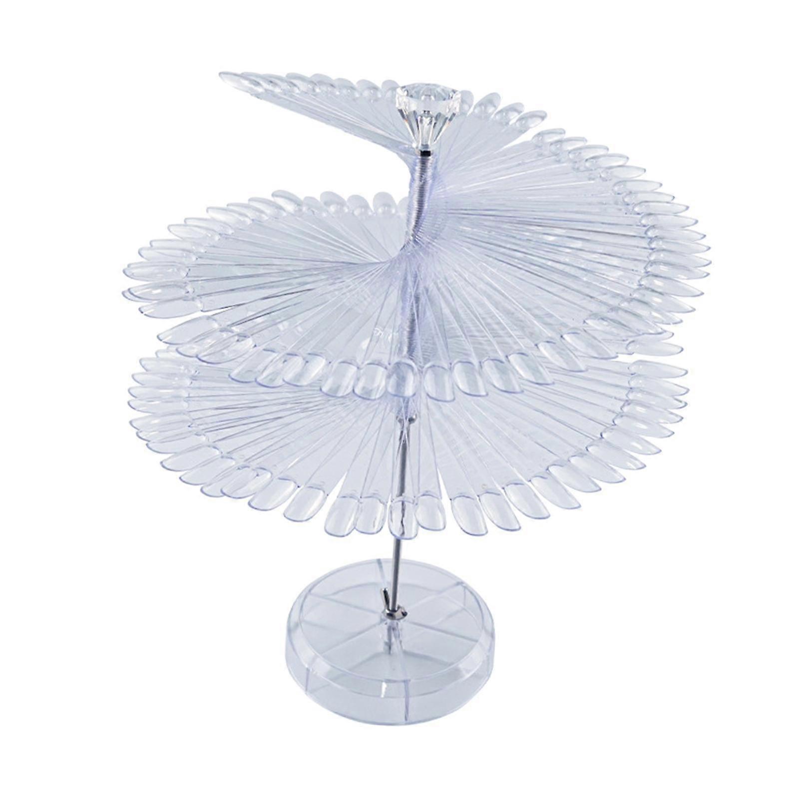 Nail Art Color Display Stand Sticks 120Pcs Colors Transparent Practice Tools clear round head