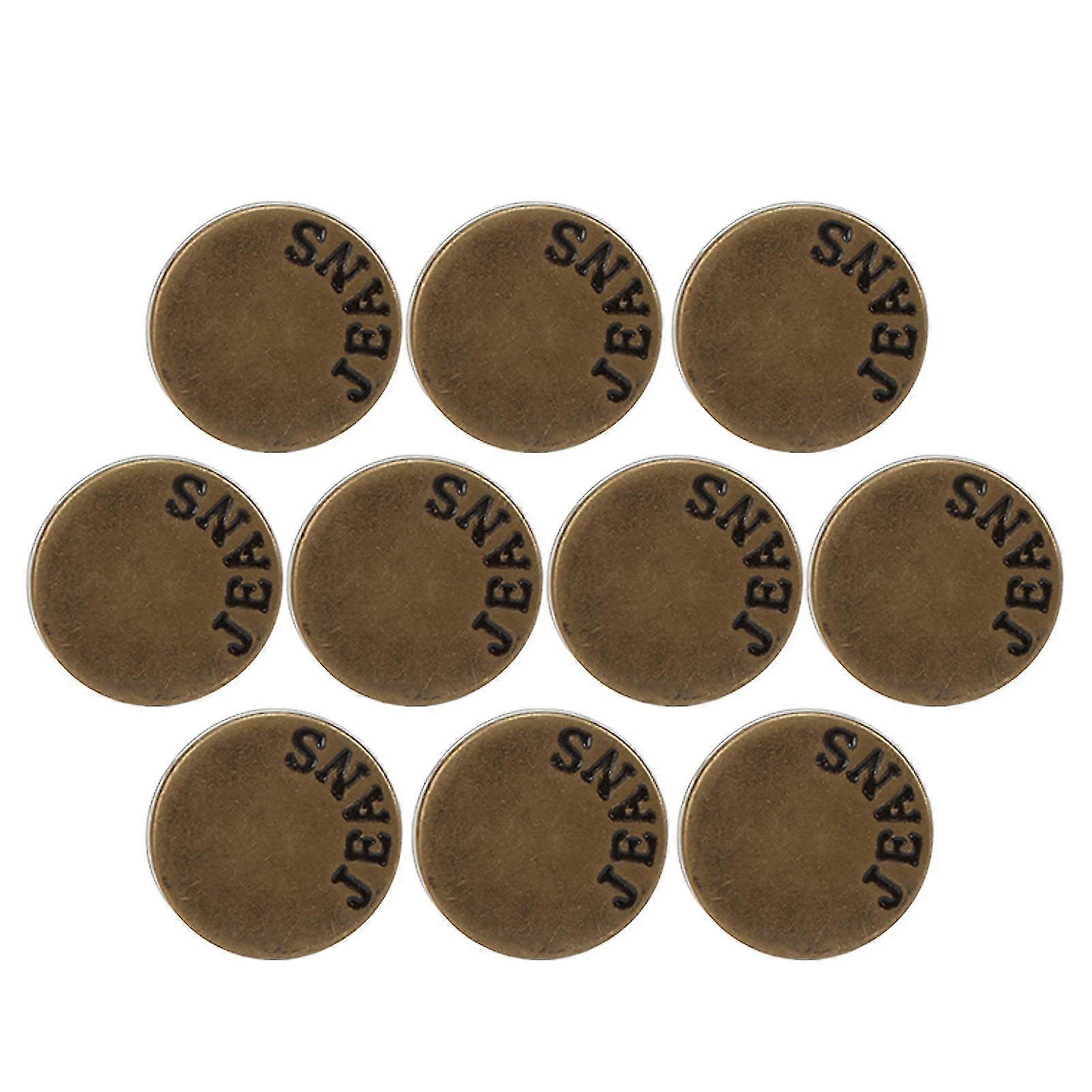 Adjustable 10Pcs Detachable Buttons for DIY Accessories on Pants Backpacks Sweaters and Belts
