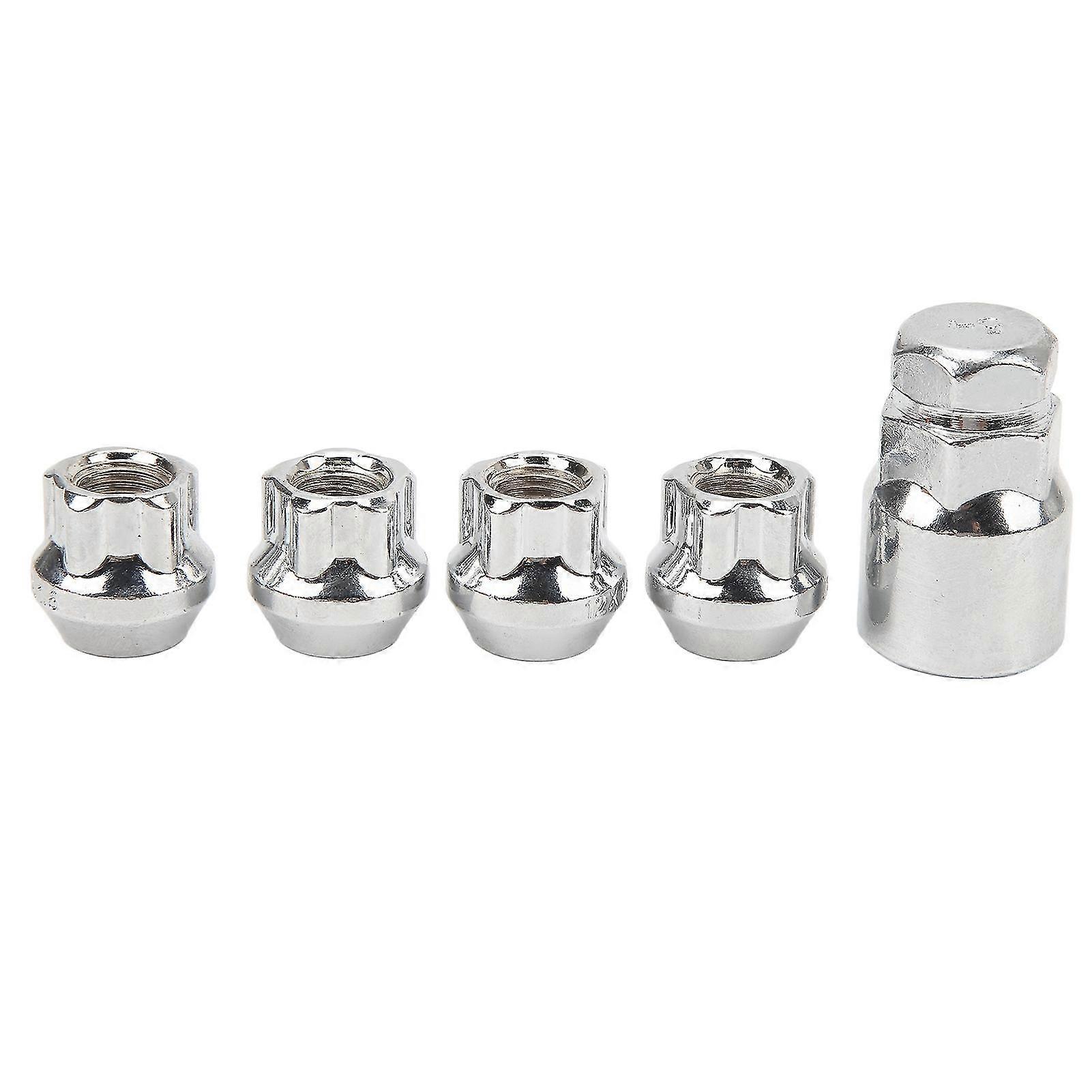 Title: Through Hole Screw Nut Set - 5Pcs Corrosion Resistant Steel Anti-Theft Nuts Screws - Universal for Auto Modification - Compatible with gear Mot