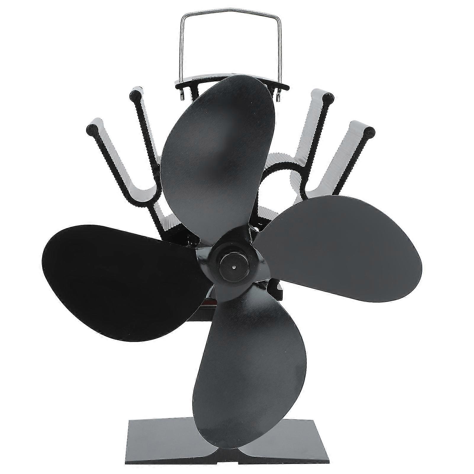 Heat Powered 4 Blade Fireplace Stove Fan for Efficient Home Heat Circulation