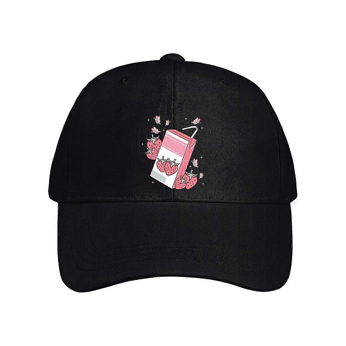 Strawberry Milk Butterfly Baseball Cap