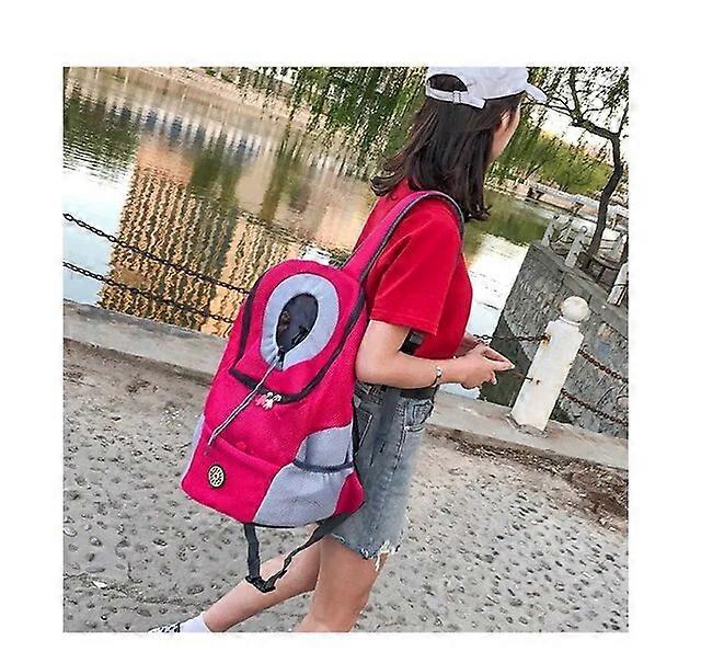 Pet bag for travel, portable cat and dog backpack, breathable chest bag for dogs, supplies Pet Carriers