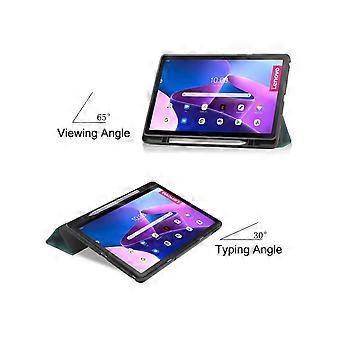 Custodia Con Tastiera E Penna Per Lenovo Tab M10 Plus FHD 2020 (10.3'') - Copertina In PU Con Portapenne E Supporto Regolabile, Farfalla Blu
