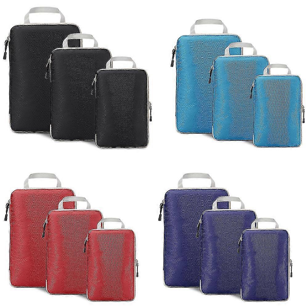 3 Set Ultralight Compression Packing Cubes Packing Organizer