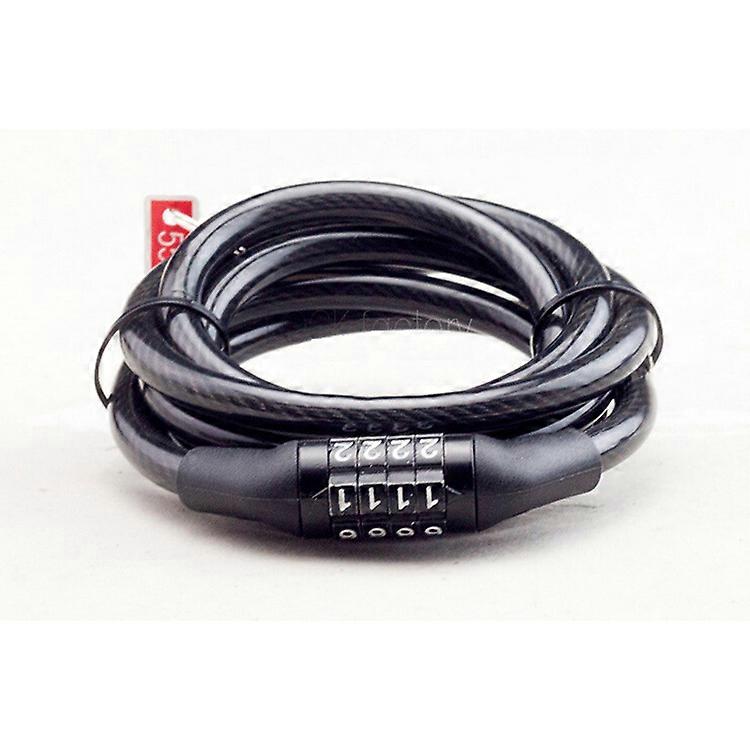 Bicycle Lock Cable, Combination Bicycle Combination Lock, Outdoor Equipment Cable Lock, Black