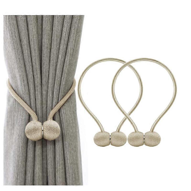 Hand Knitting Curtains Tied Rope Simple Type Curtain Tie Backs and Accessories (Beige)