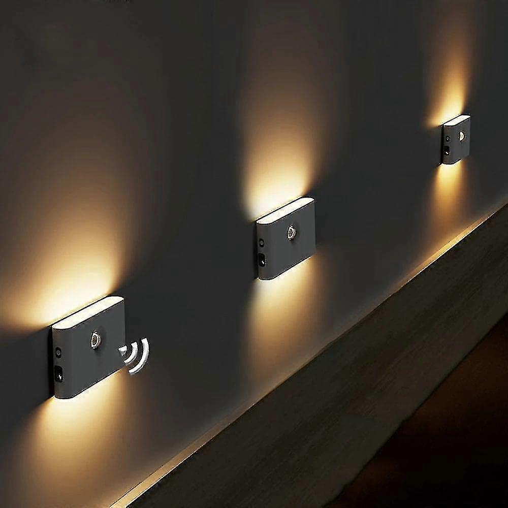 Led Night Lights Motion Sensor Usb Rechargeable Linkage Induction Wireless Night Light Kitchen Cabin
