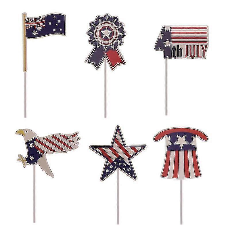 48pcs Patriotic Cake Decorations