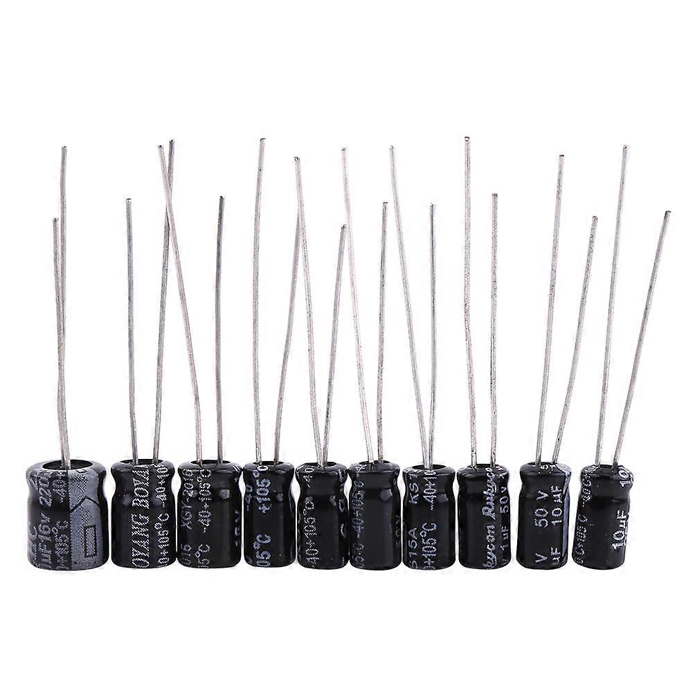 Electrolytic Capacitors Assortment Kit Set - 25 Values, 125pcs (1uF~2200uF)