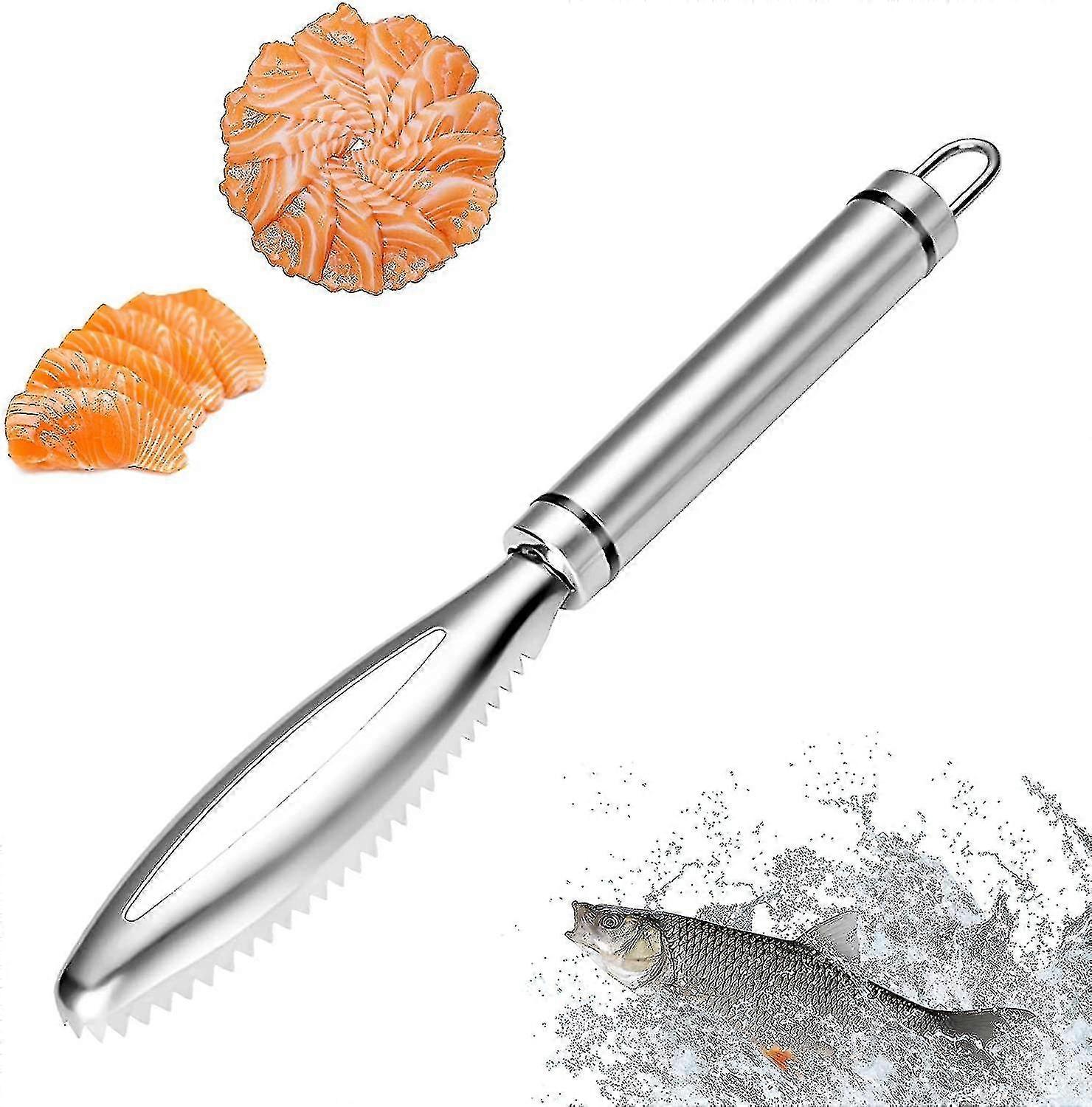 Stainless Steel Fish Scale Scraper With Serrated Quick Descaling Fish Scale