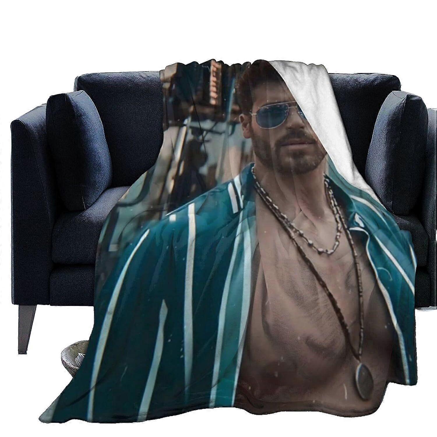 Can Yaman Soft and Comfortable Warm Fleece Blanket for Sofa,Office Bed car Camp Couch Cozy Fluffy Plush Throw Blankets Beach Blankets-d345-R1168