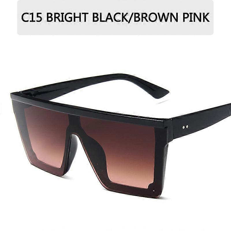 2023 Oversized Sunglasses Women Square Flat Top Rivet Gradient Lens Big Frame Sun Glasses Female Men Vintage Mirror Shades