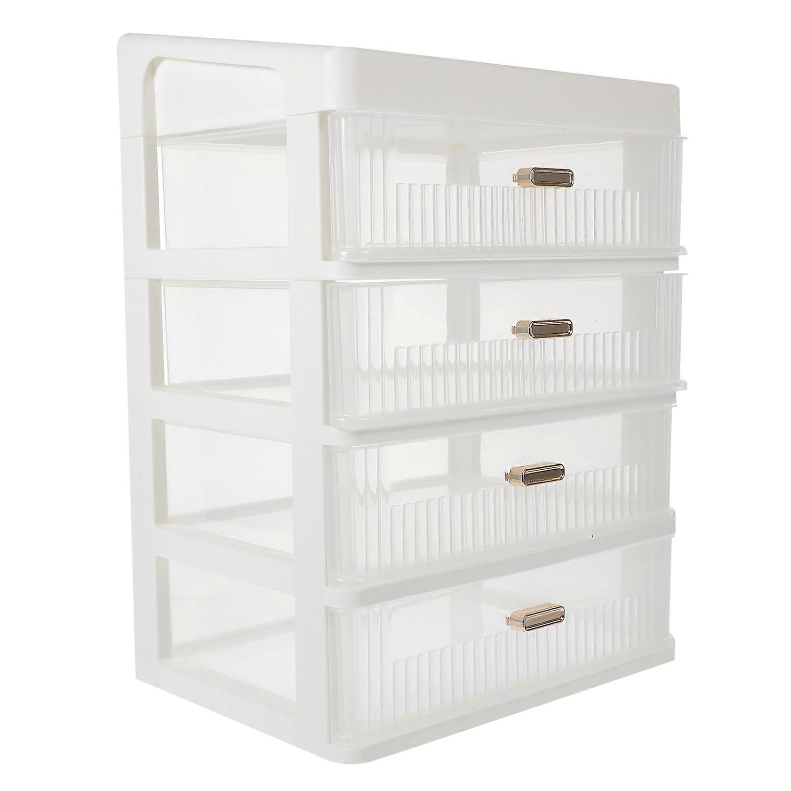 Drawer Type Desktop Organizer Upper Compartment Makeup Cosmetics Storage Case