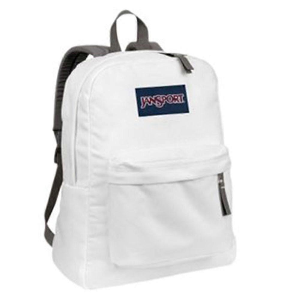 Seitentaschen Frauen Männer Große Kapazität Outdoor-Reise Klassischer Schulrucksack Weiß