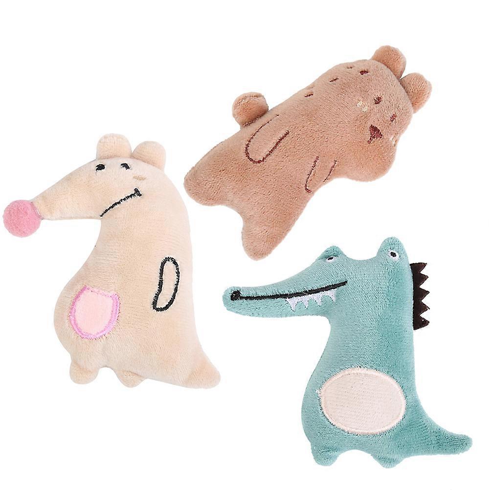 3pcs Cat Funny Playing Toy Creative Pet Training Toy Educational Catnip Toy Plush Toy Random Style