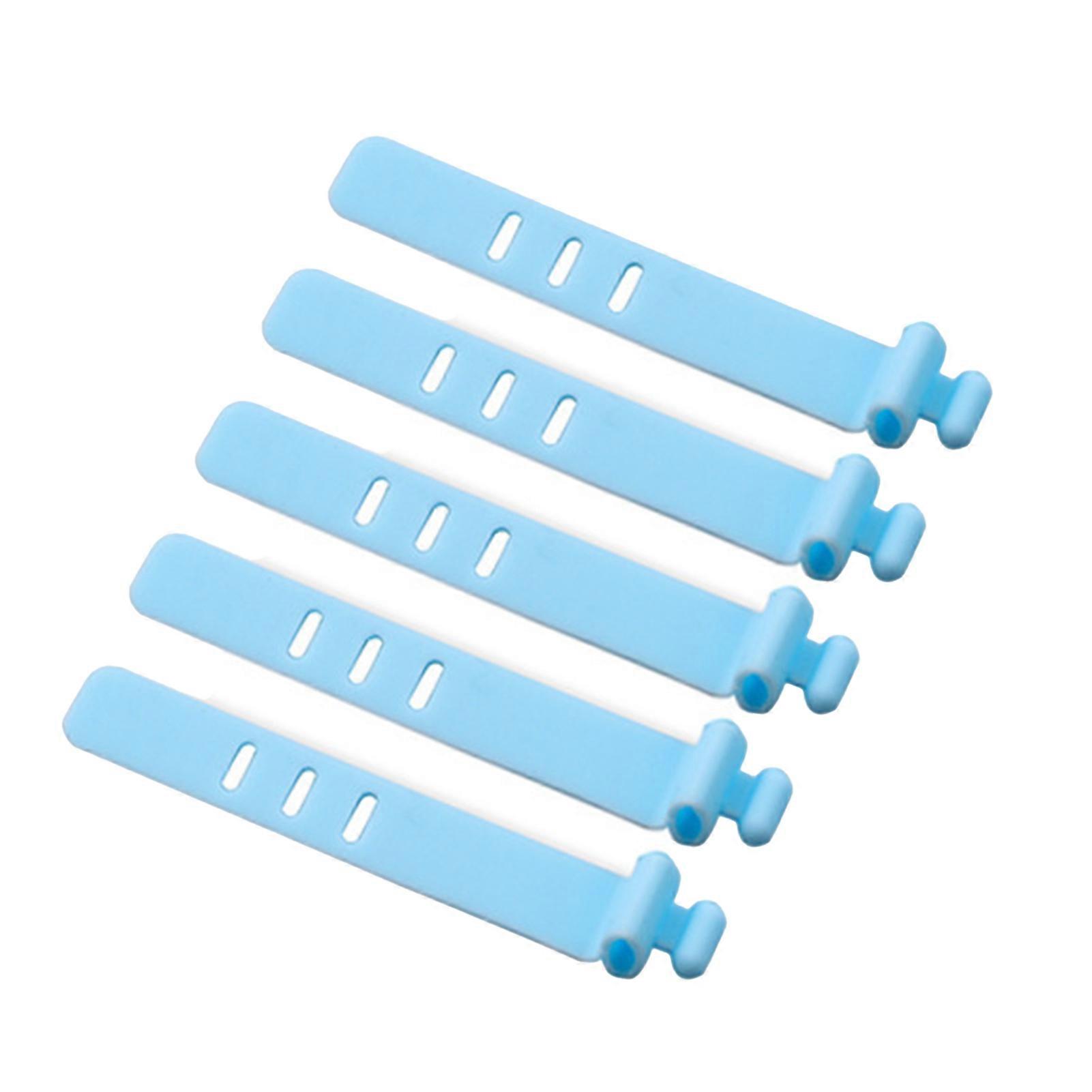 5Pcs Cable Winder Soft Universal Silicone Desktop Earphone Data Cord Binder Clip for Home